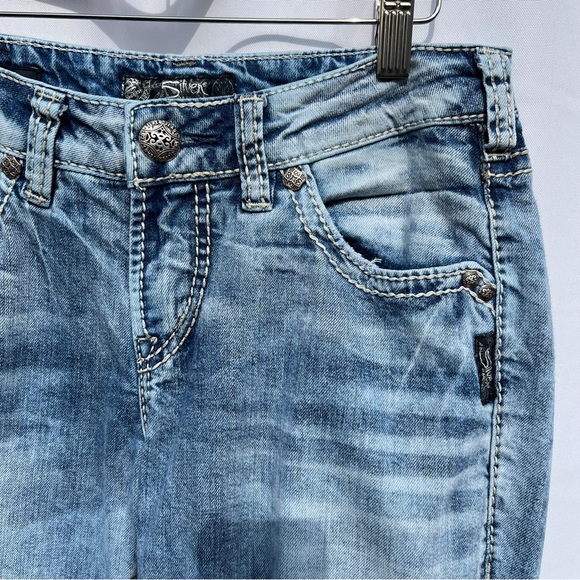 Silver Boyfriend Jeans, Classic Stretch, W25 L29 (measures 32" inseam) - Picture 6 of 13